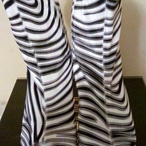 LILIANA Zebra Print Faux Fur High Heels 4 inch Peek Goes 7